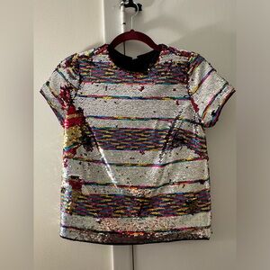 Aidan Mattox Sequin Top Size XS